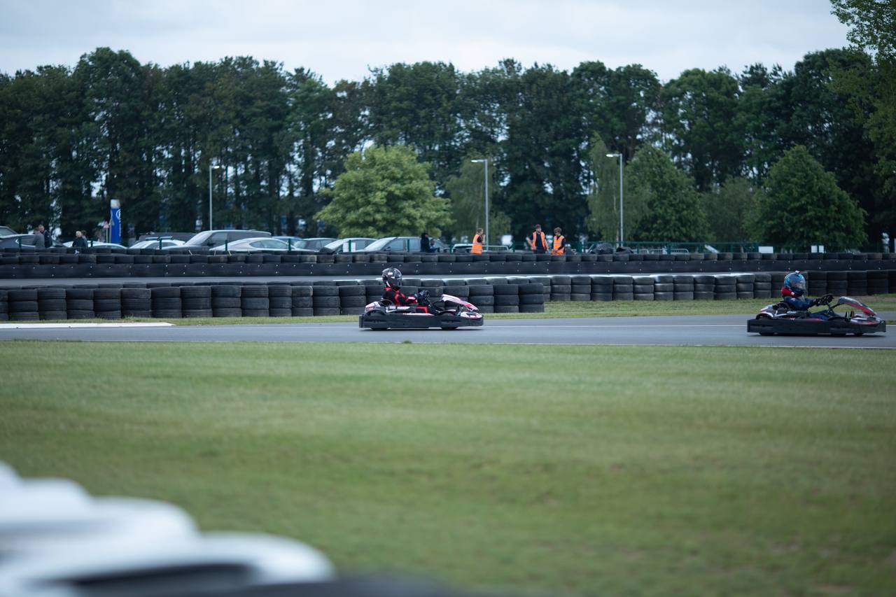 Kseniia racing on track